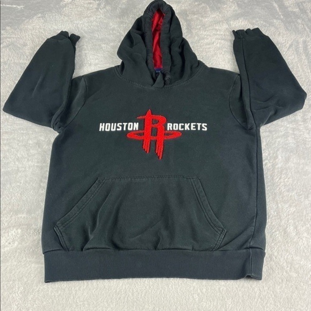 DeFacto NBA‎ Houston Rockets Hoodie Mens Medium Black Pullover Logo